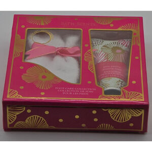Bath Scents Pink Peony Pivoine Rose Scented Foot Care Gift Set